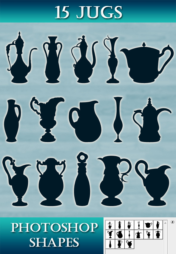 Jugs collection - Objects Shapes