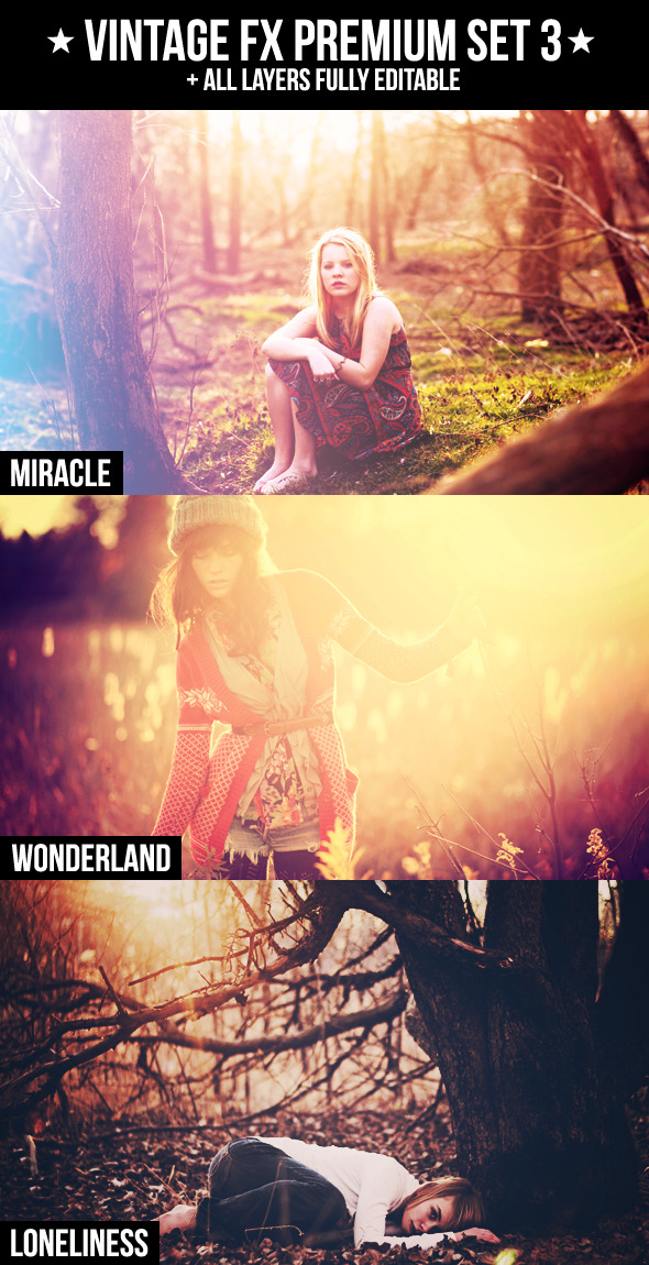 Vintage FX Premium Set 3 - Photo Effects Actions