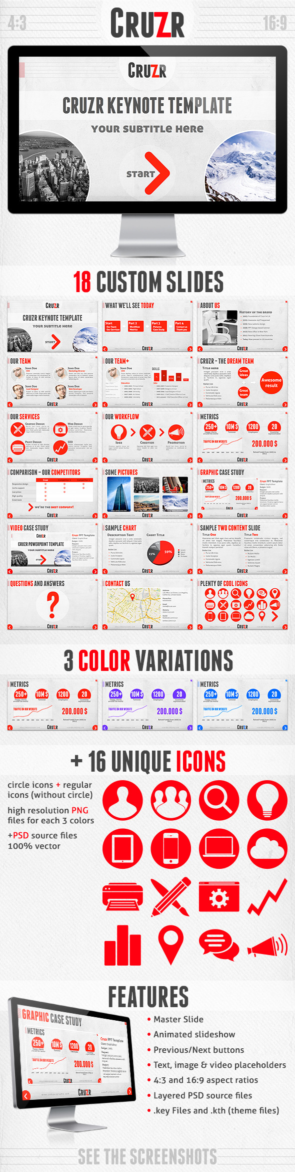 Cruzr Keynote Template - Creative Keynote Templates