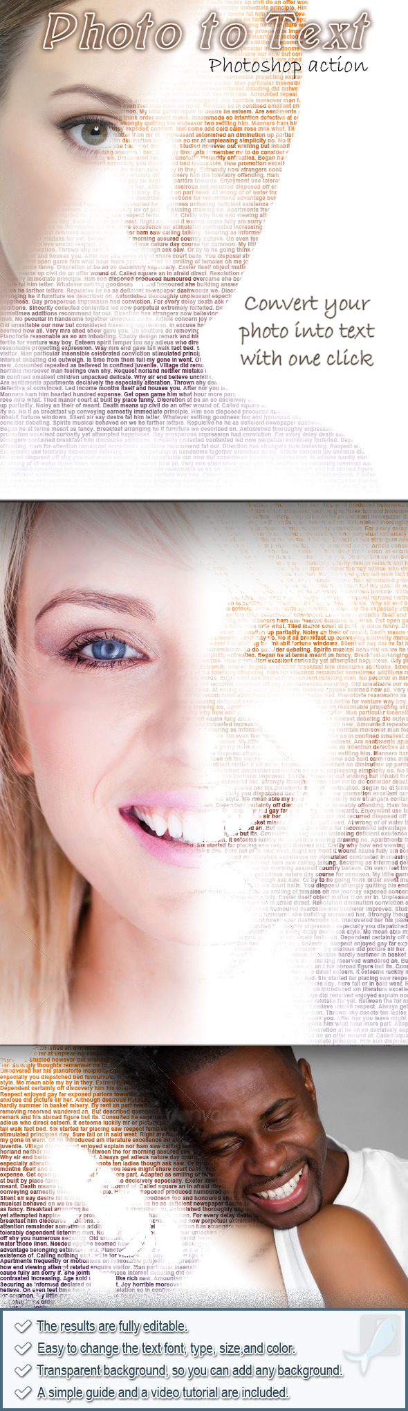 Photo to Text - Photo Effects Actions