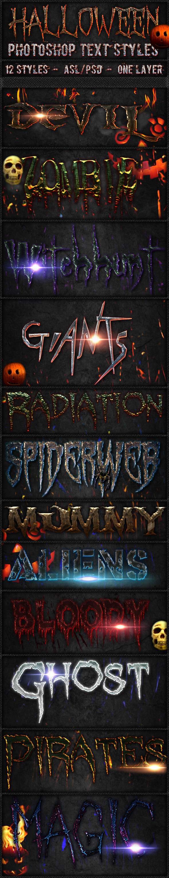 Halloween - Text Styles - Text Effects Styles