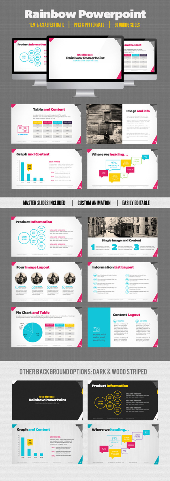 Rainbow Presentation - Business PowerPoint Templates