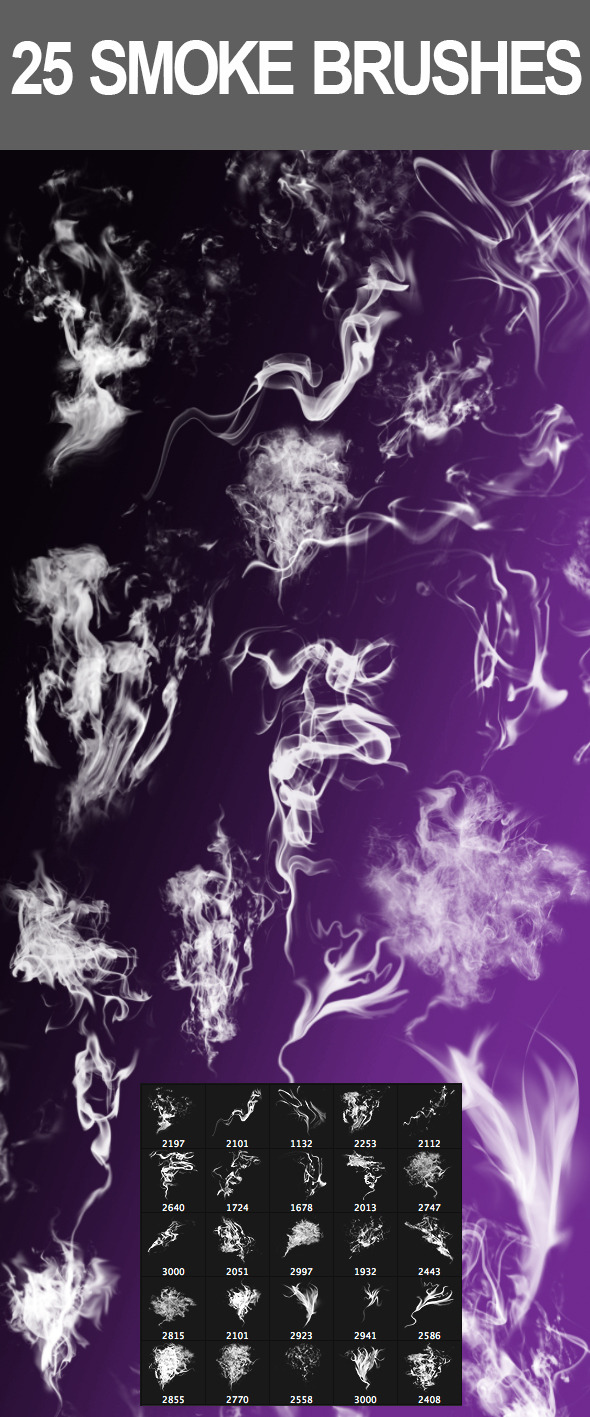 25 Smoke Brushes - Artistic Brushes