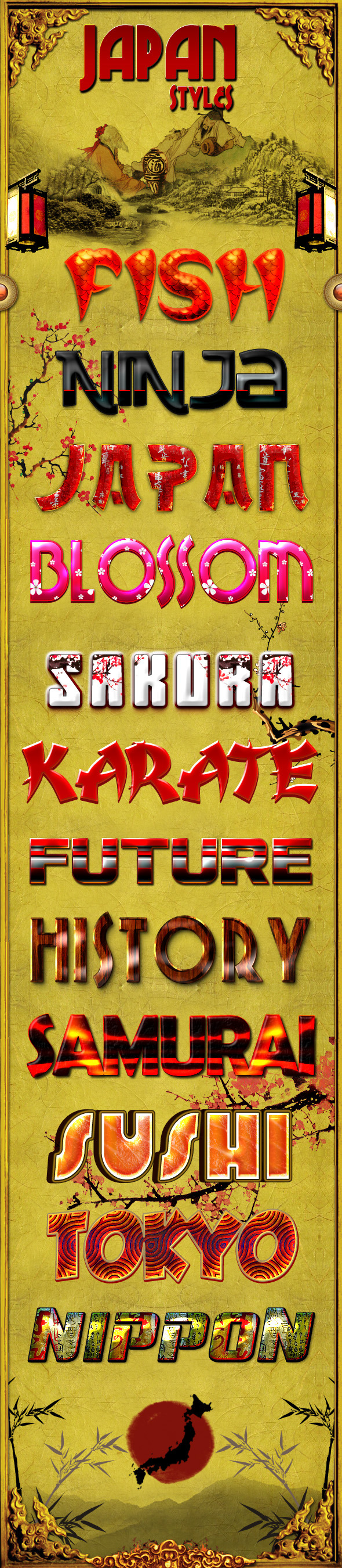 Japan Styles - Text Effects Styles