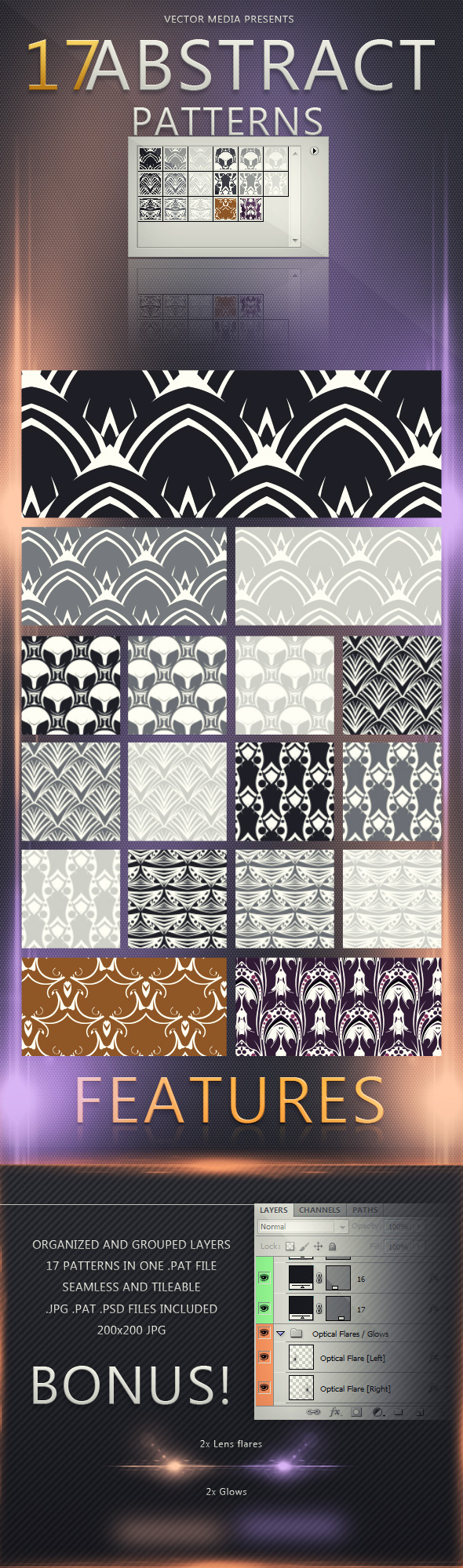 17 Abstract Patterns - Abstract Textures / Fills / Patterns