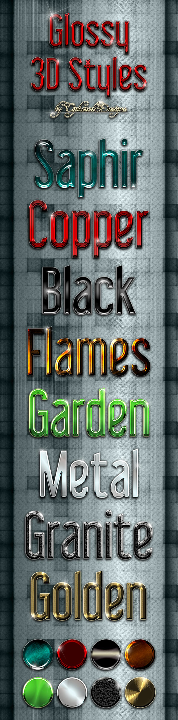 Glossy 3D Styles - Text Effects Styles