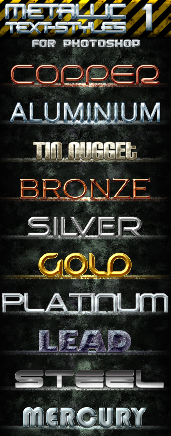 Metallic Text Styles 1 - Text Effects Styles