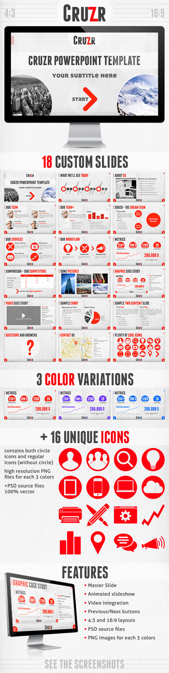 Cruzr PowerPoint Template - Creative PowerPoint Templates