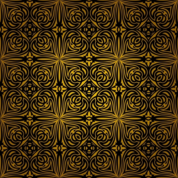 Seamless Dark Ornament - Textures / Fills / Patterns Illustrator