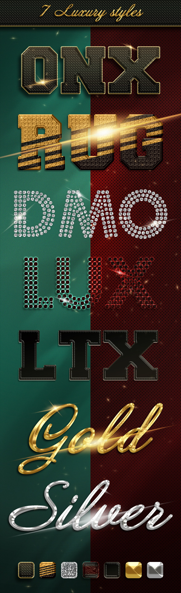 7 Luxury Styles - Text Effects Styles