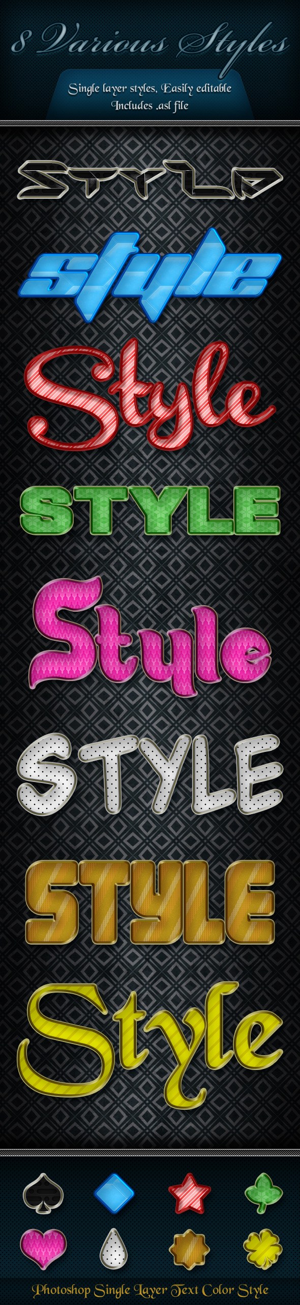 8 Various Styles - Text Effects Styles