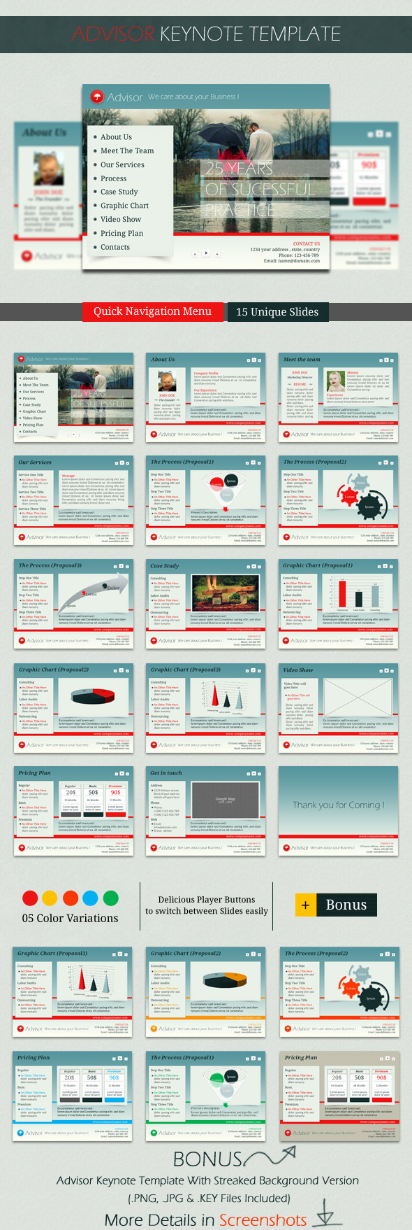 Advisor Keynote Template - Finance Keynote Templates