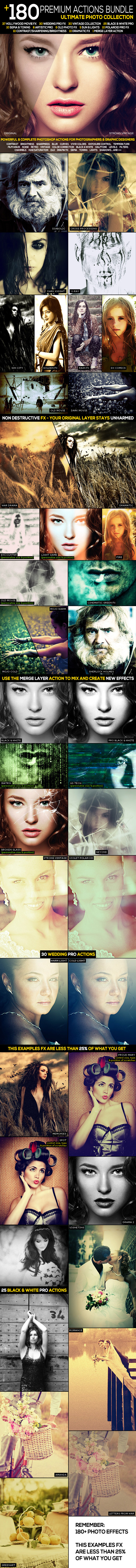 180+ Premium FX Action Bundle | Ultimate Collection - Photo Effects Actions