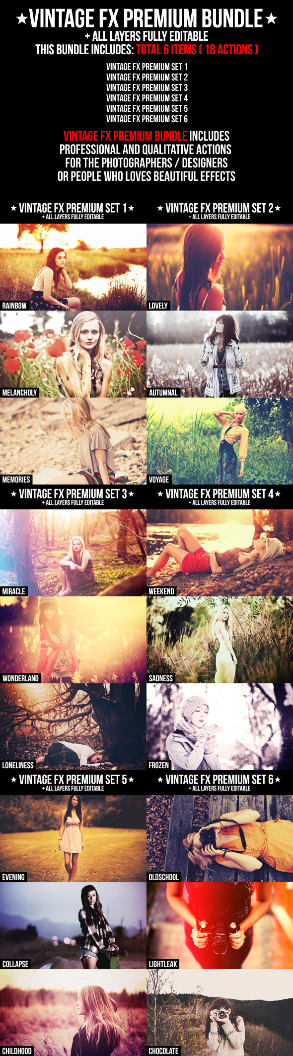 Vintage FX Premium Bundle - Photo Effects Actions
