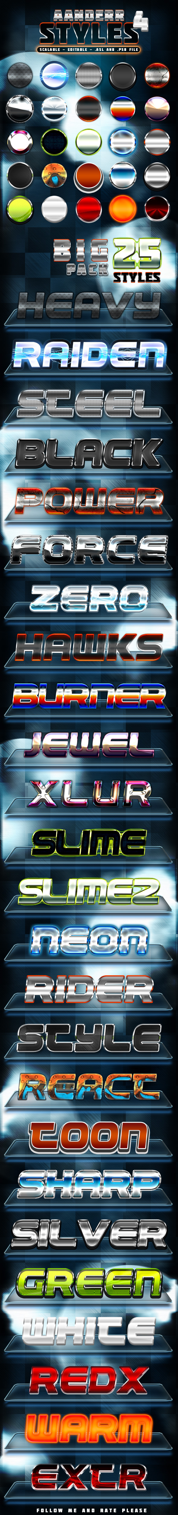 Aanderr Styles 4 - Big Pack - Text Effects Styles