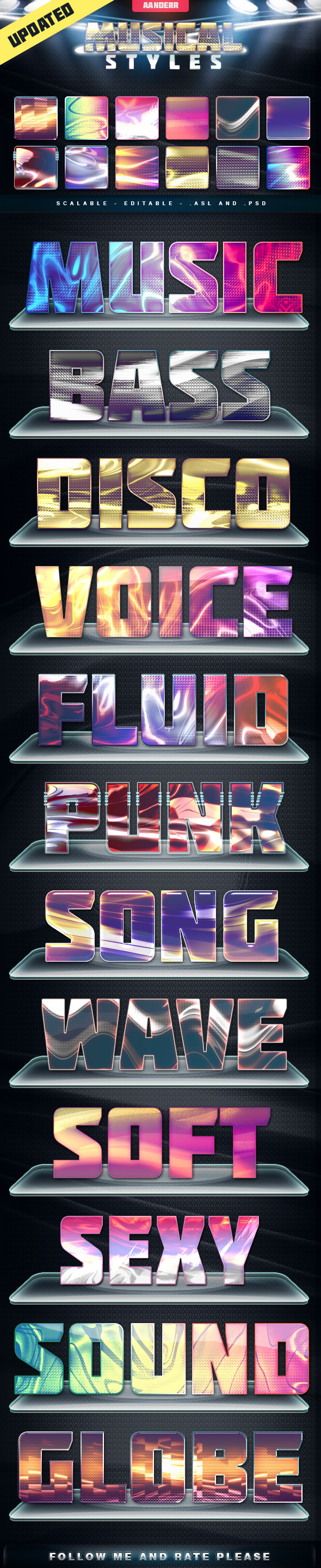 Musical Styles - Styles Photoshop