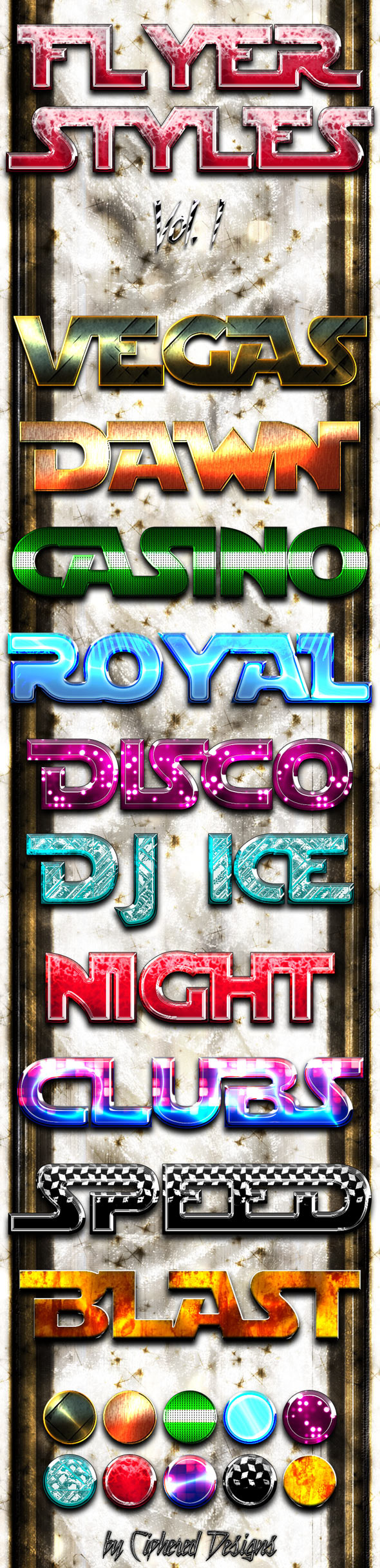 Flyer Styles - Text Effects Styles