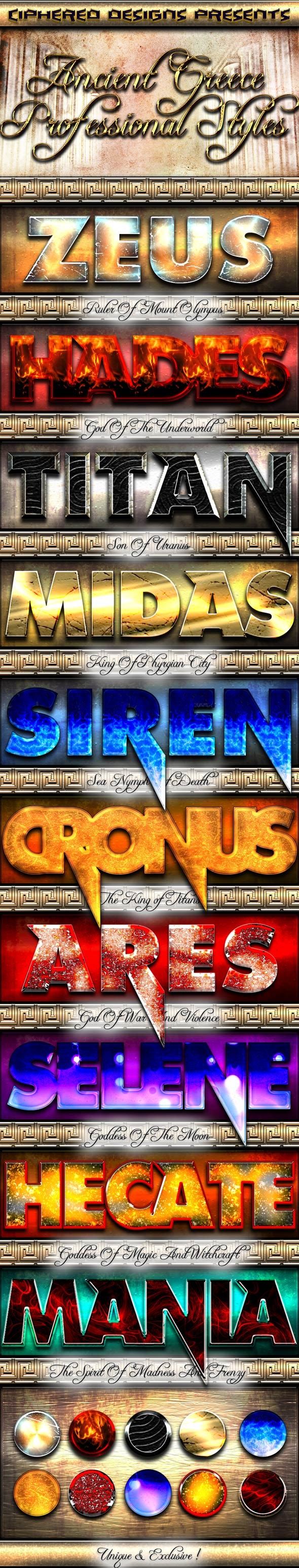 Ancient Greece - Professional Layer Styles - Text Effects Styles