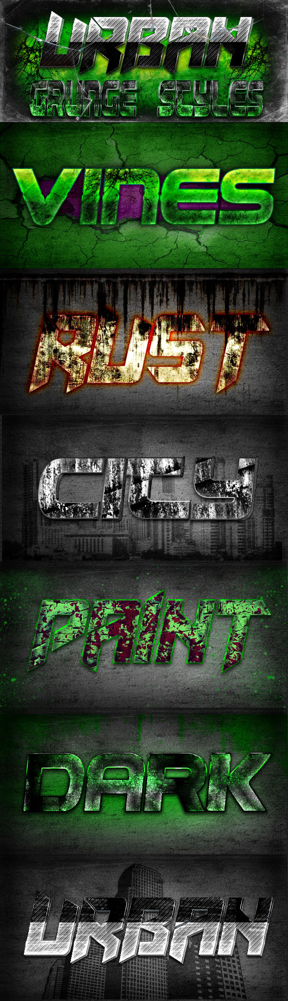 Urban Grunge Styles - Text Effects Styles
