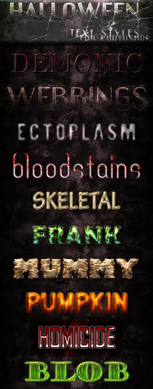 Halloween Text-Styles - Text Effects Styles