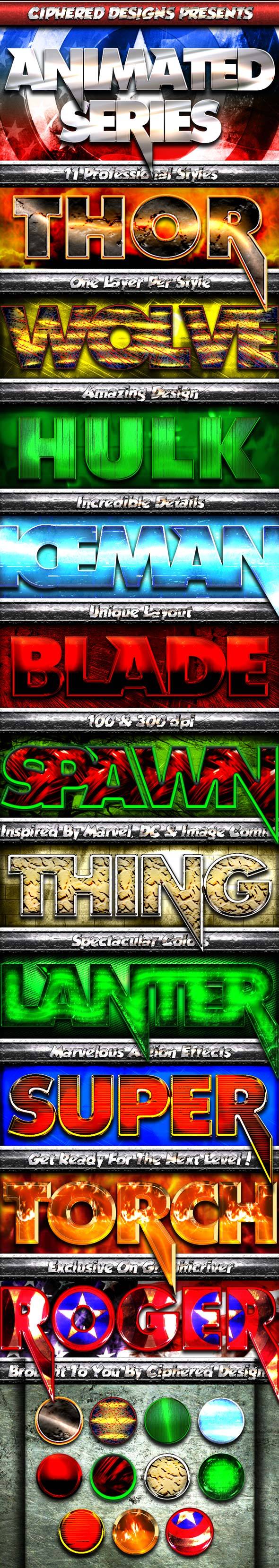 Animated Series - Professional Layer Styles - Text Effects Styles