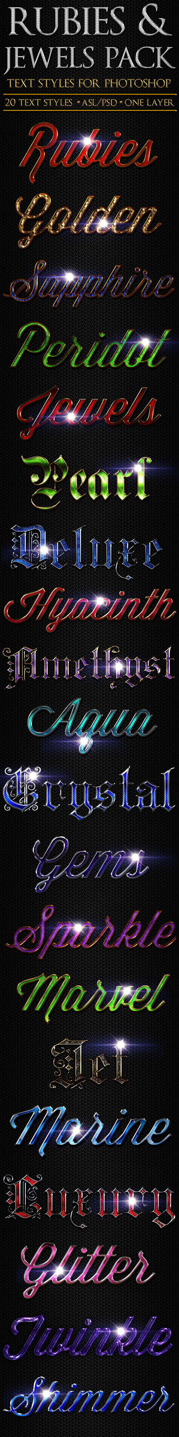 Rubies & Jewels - Text Styles - Text Effects Styles