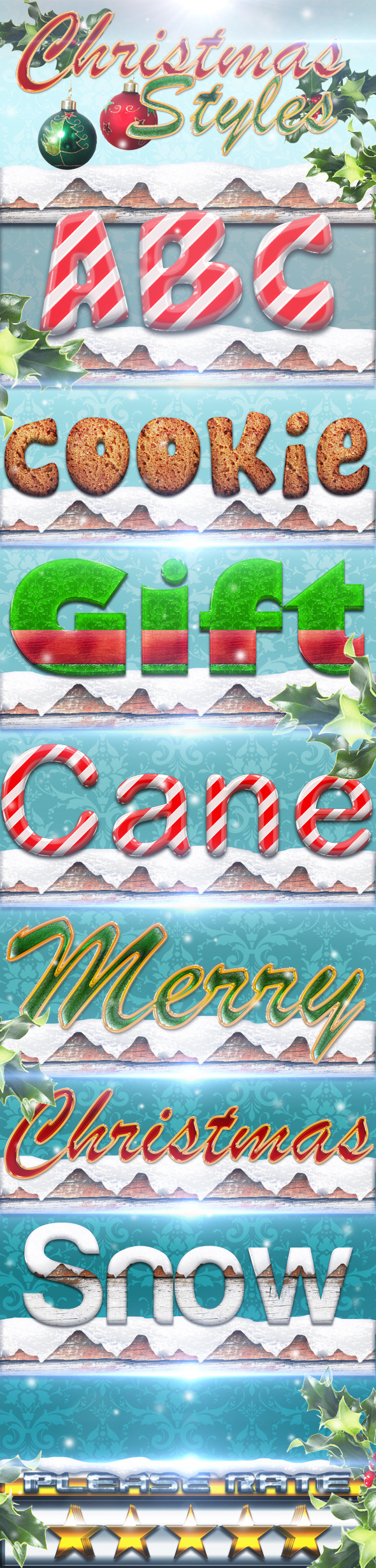 Christmas Styles - Styles Photoshop