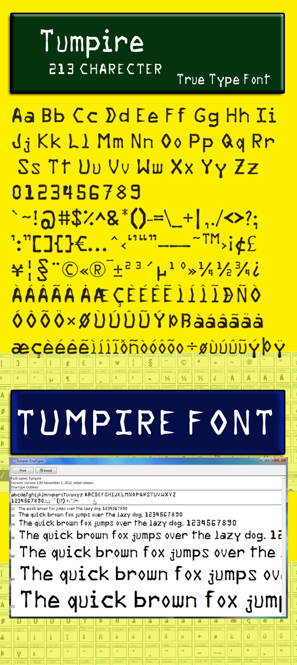 Tumpire Font - Futuristic Decorative
