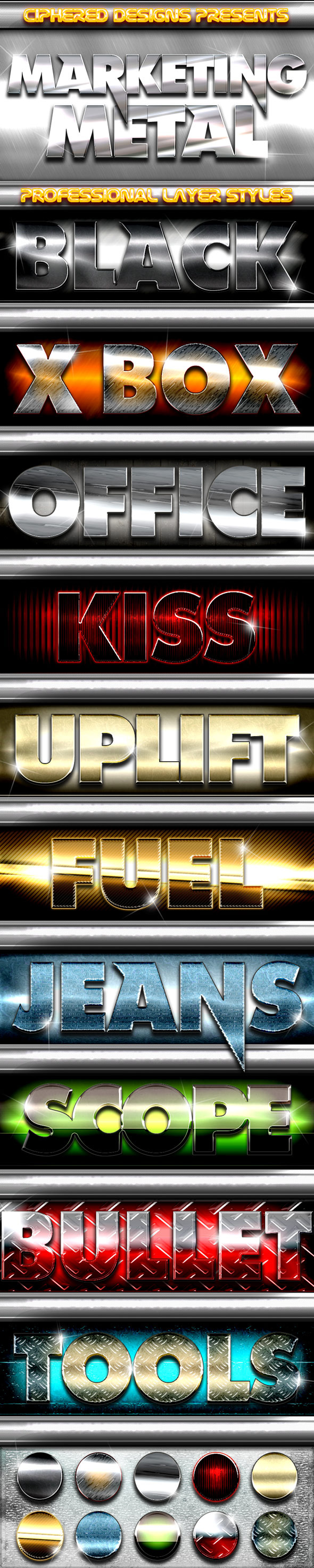 Marketing Metal - Professional Layer Styles - Text Effects Styles