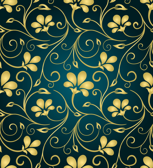 Golden Swirls Pattern - Artistic Textures / Fills / Patterns
