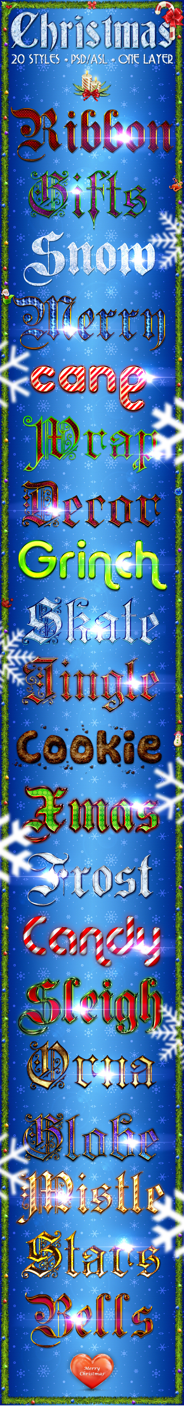 Christmas Pack - Text Styles - Text Effects Styles