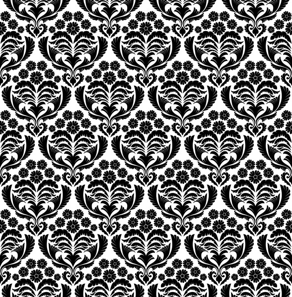 Seamless Damask Pattern - Textures / Fills / Patterns Illustrator
