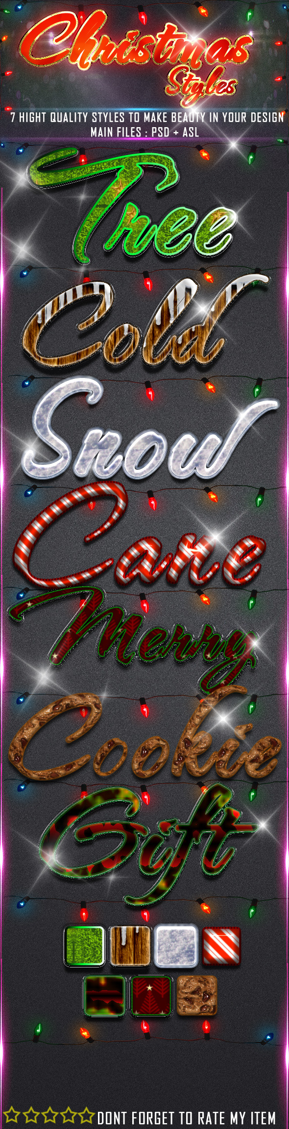 Christmas = Styles = - Text Effects Styles