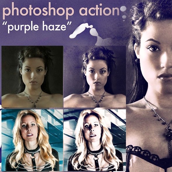 Photoshop Action "Purple Haze" - Photo Effects Actions