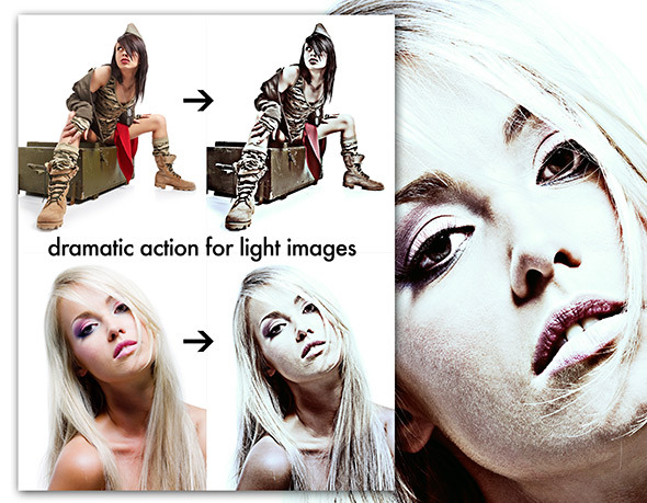 Dramatic Action for Lighter Images - Photo Effects Actions