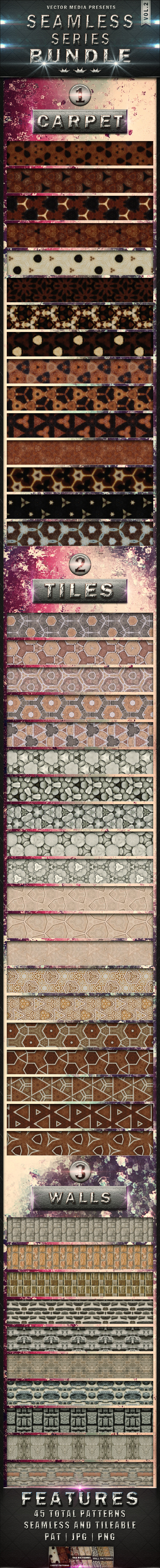Seamless Series - Bundle Vol.2 - Textures / Fills / Patterns Photoshop