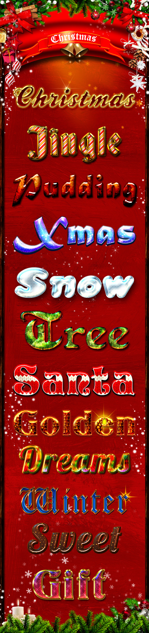 Christmas Styles - Text Effects Styles