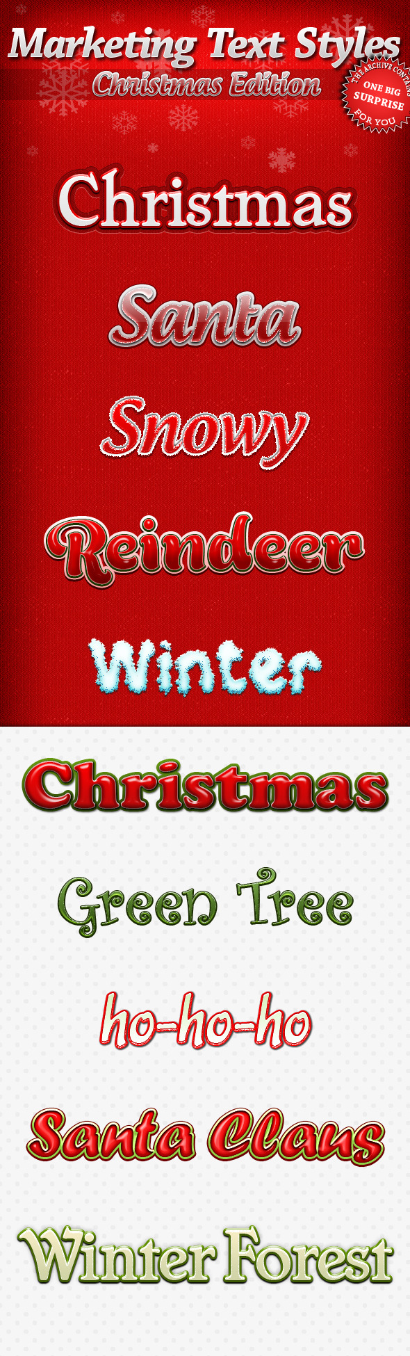 Marketing Text Styles - Christmas Edition - Text Effects Styles