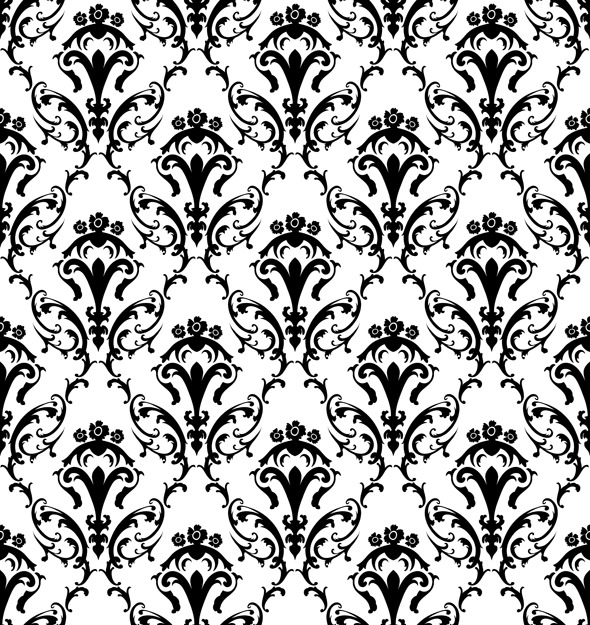 Damask Seamless Pattern - Textures / Fills / Patterns Illustrator