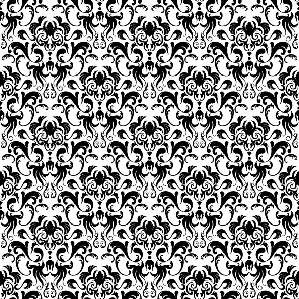 Damask Seamless Pattern - Textures / Fills / Patterns Illustrator