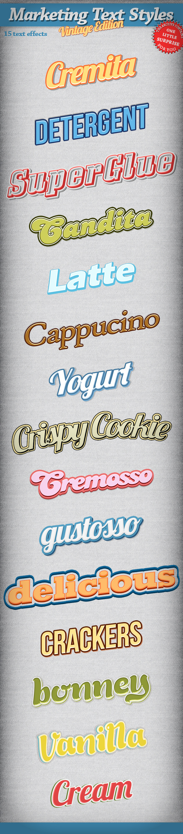 Marketing Text Styles - Vintage Edition - Text Effects Styles