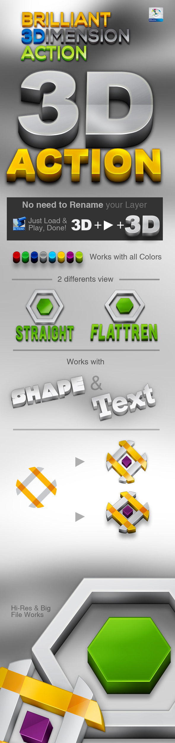 3D Action - Text Effects Actions