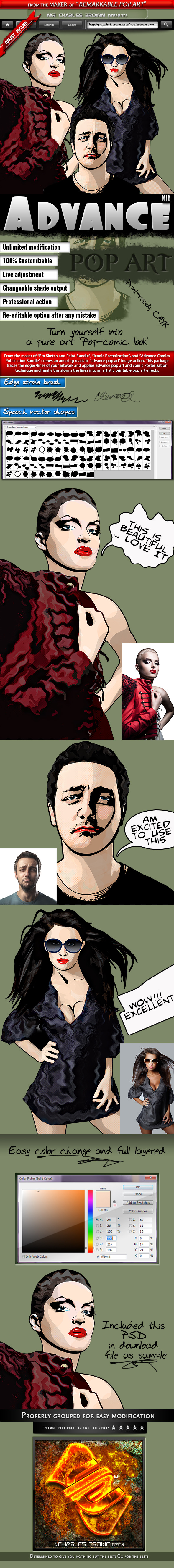 Advance Pop Art Kit - Photo Effects Actions