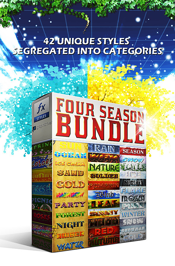 Four Season Styles (BUNDLE) - Text Effects Styles