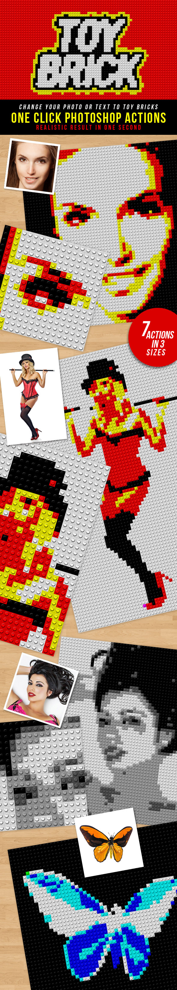 Toy Bricks Photoshop Actions - Actions Photoshop