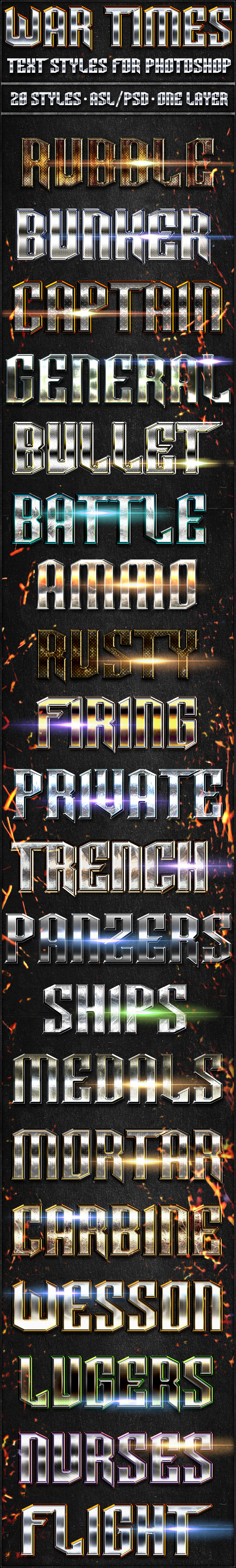 War Times - Text Styles - Text Effects Styles
