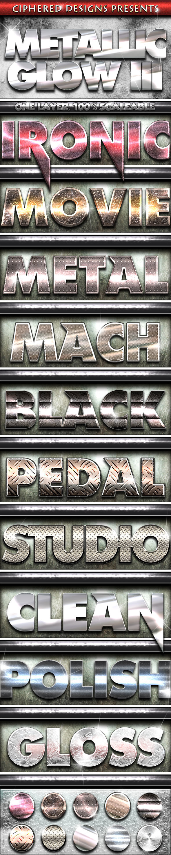 Metallic Glow III - Professional Styles - Text Effects Styles