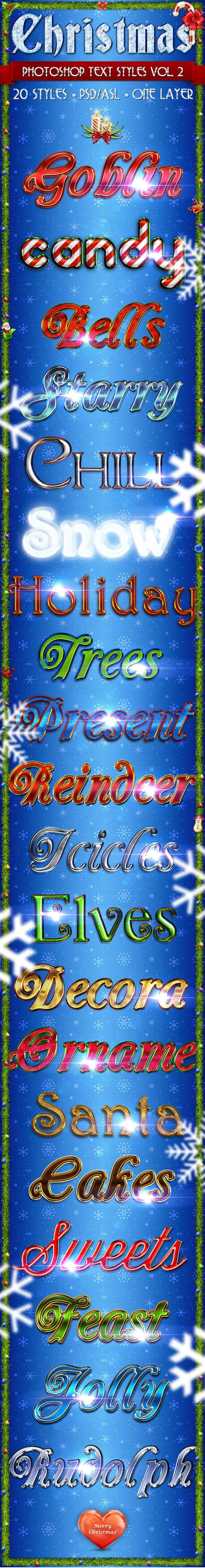Christmas Vol. 2 - Text Styles - Text Effects Styles