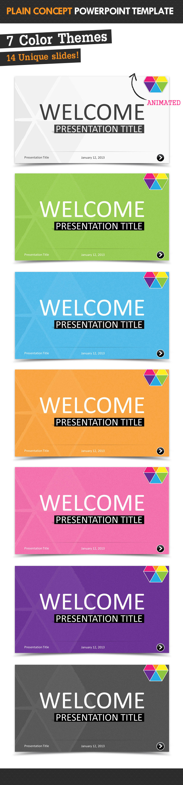 Plain Concept Powerpoint Template - PowerPoint Templates Presentation Templates