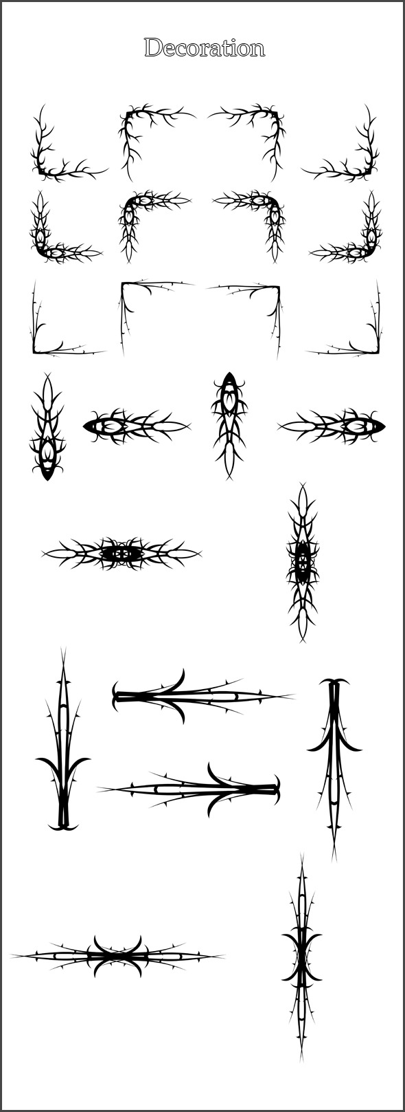 24 Brushes Decoration - Flourishes Brushes